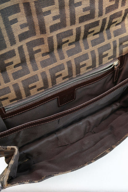 Fendi Zucca Baguette Accordion Shoulder Bag
