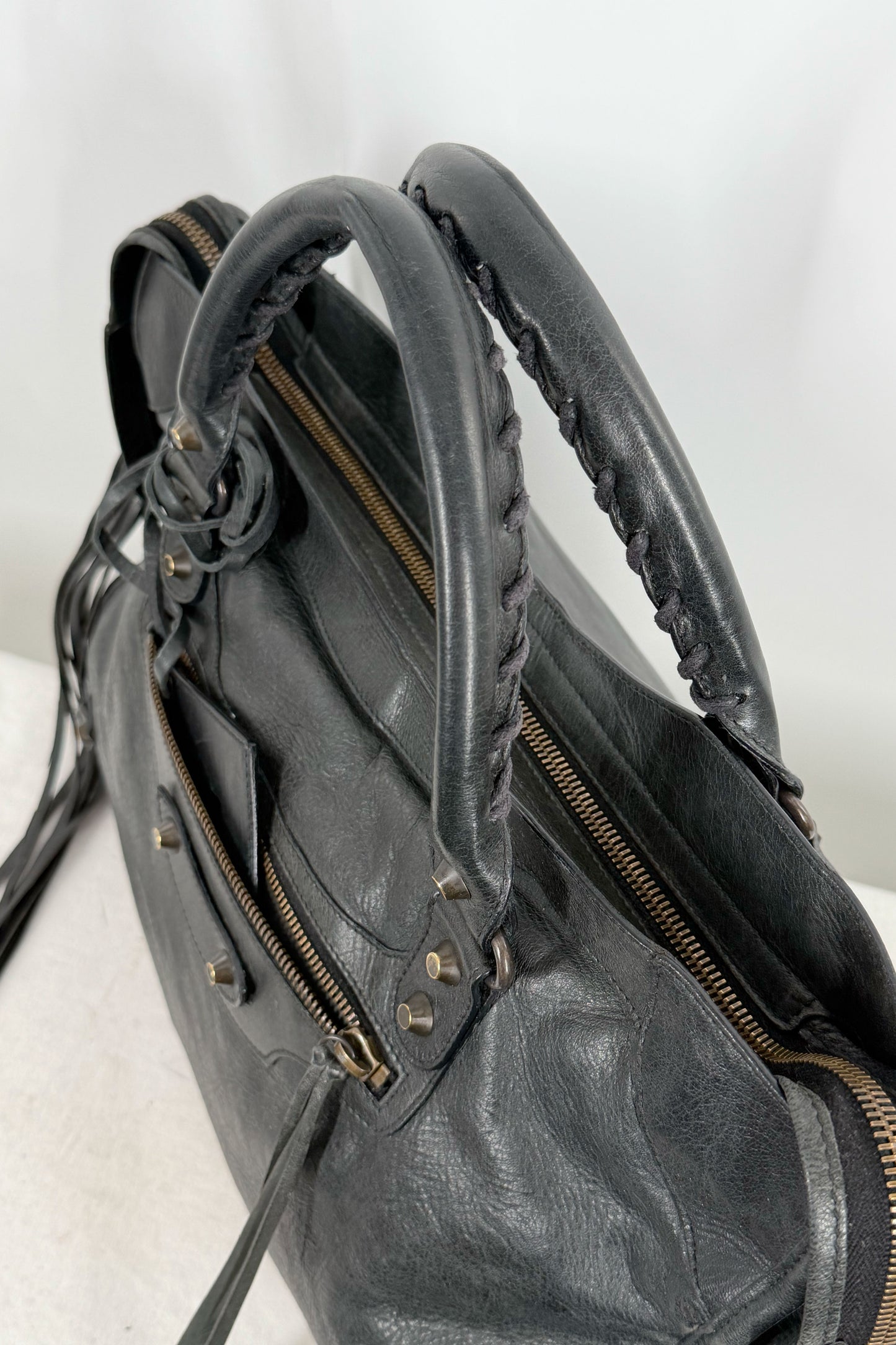 S/S 2009 Balenciaga City Bag Black G12 Brass Hardware