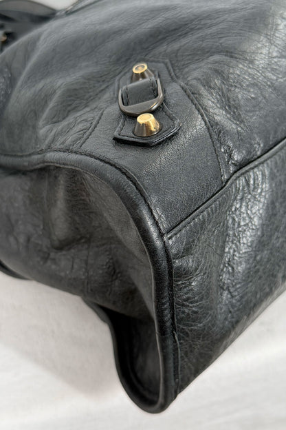 S/S 2009 Balenciaga City Bag Black G12 Brass Hardware