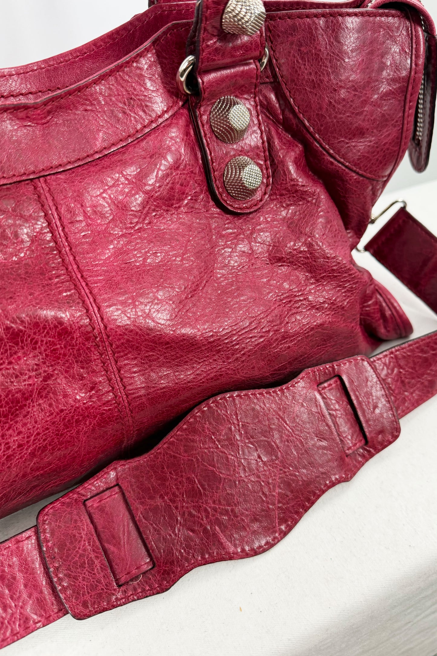 2009 Balenciaga Pourpre Part Time Giant 21 Silver Hardware