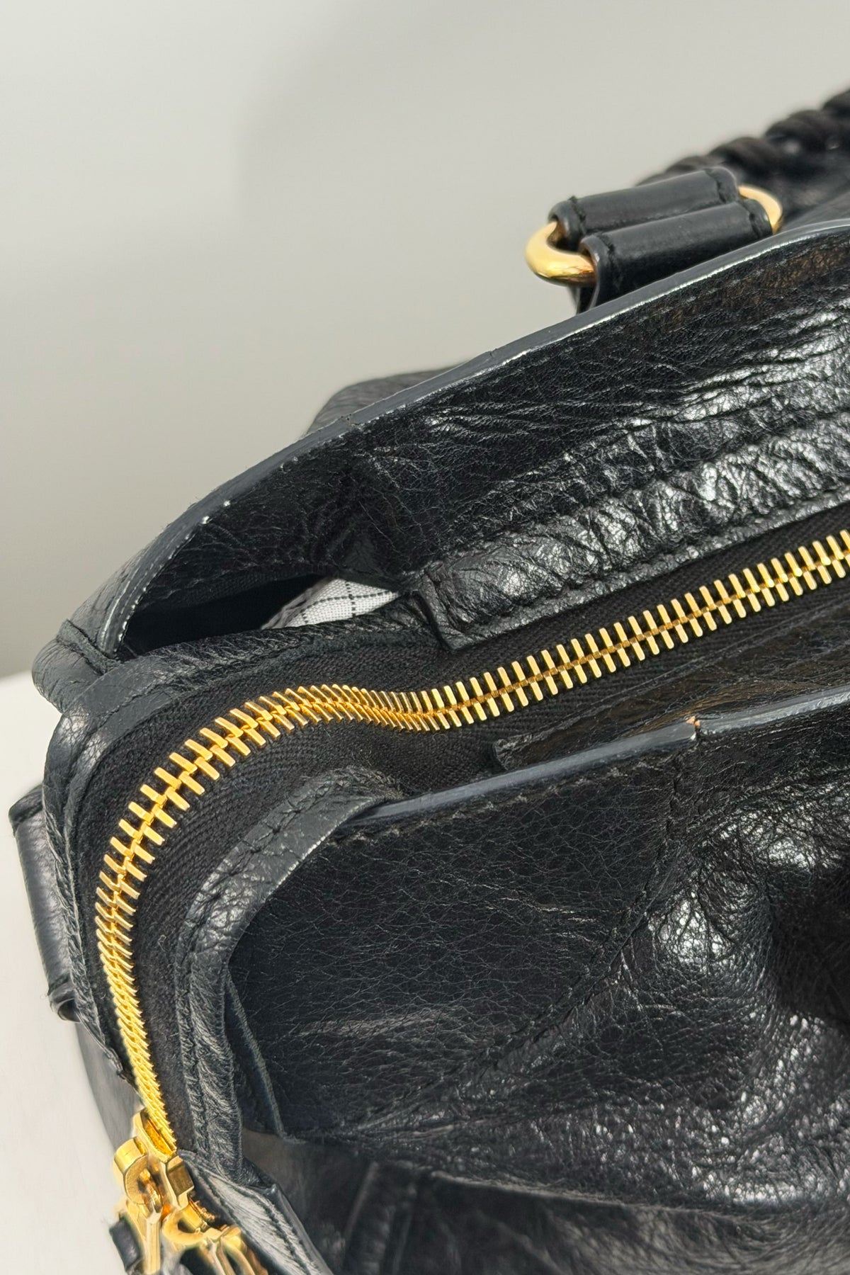 F/W 2014 Balenciaga Black Medium City Bag Giant 12 Gold Hardware