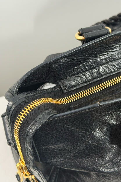 F/W 2014 Balenciaga Black Medium City Bag Giant 12 Gold Hardware