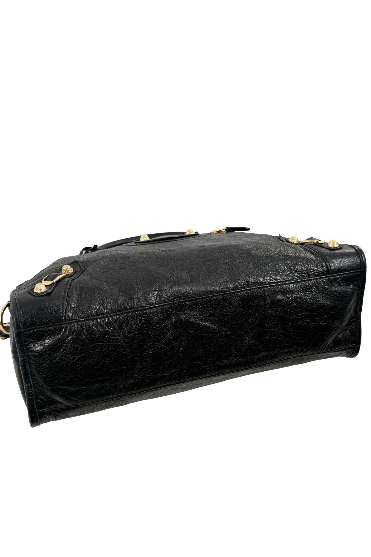 F/W 2014 Balenciaga Black Medium City Bag Giant 12 Gold Hardware