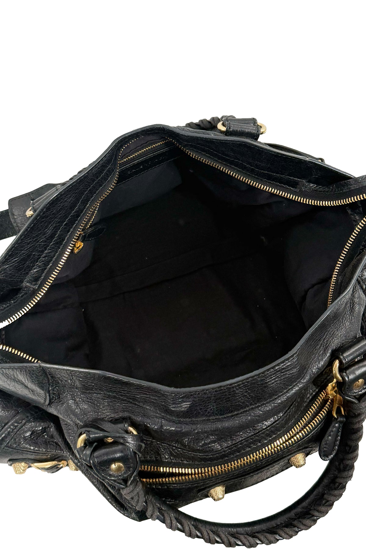 F/W 2014 Balenciaga Black Medium City Bag Giant 12 Gold Hardware