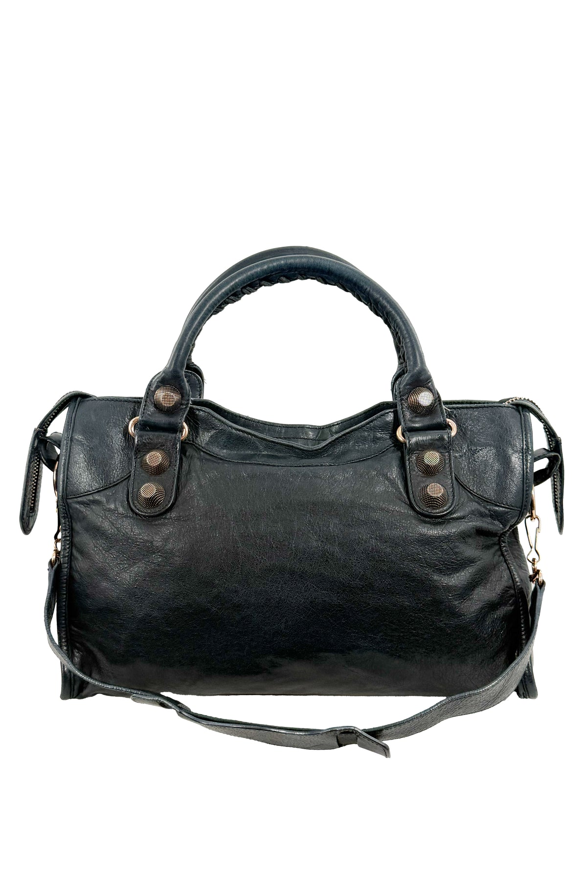 2011 Balenciaga Black Medium City Bag Giant 21 Rose Gold Hardware