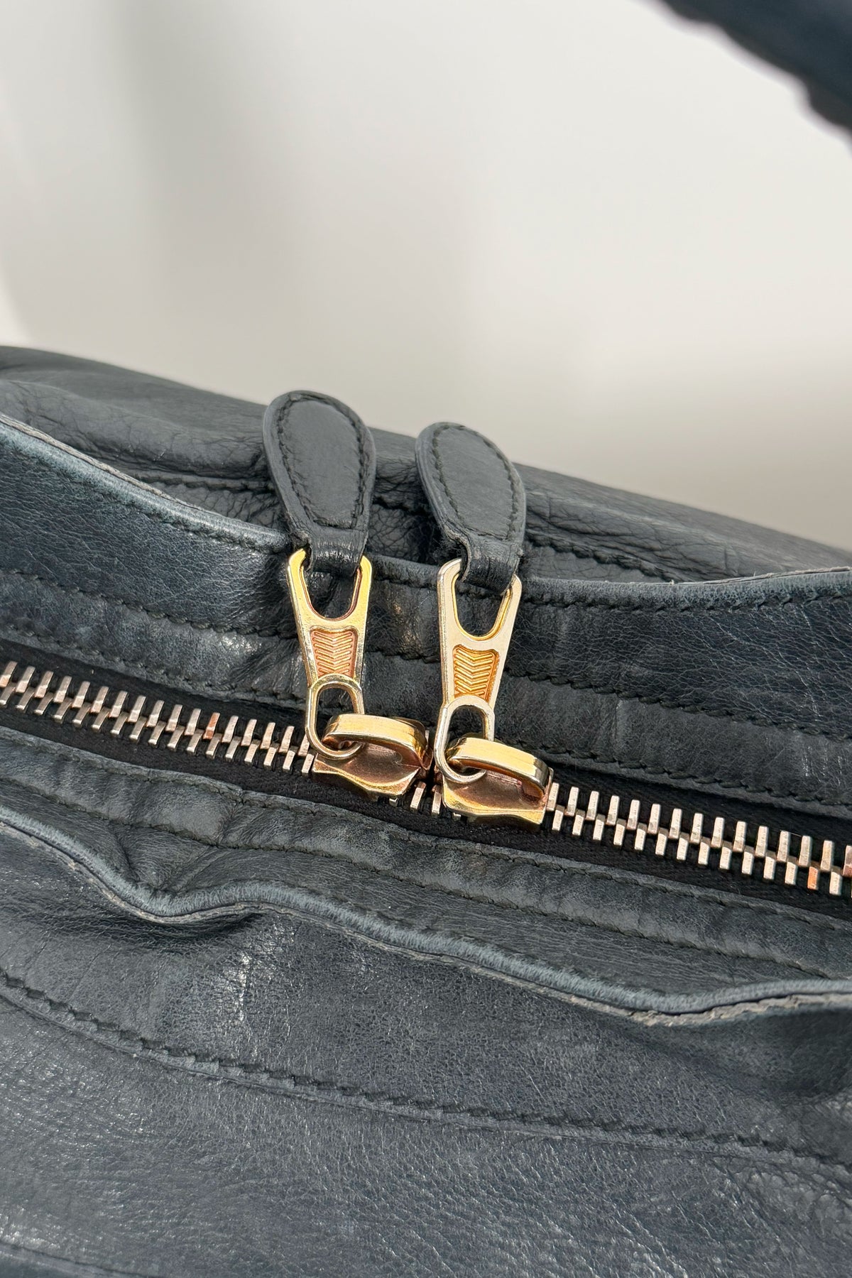 2011 Balenciaga Black Medium City Bag Giant 21 Rose Gold Hardware