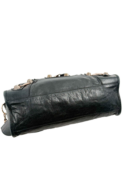 2011 Balenciaga Black Medium City Bag Giant 21 Rose Gold Hardware
