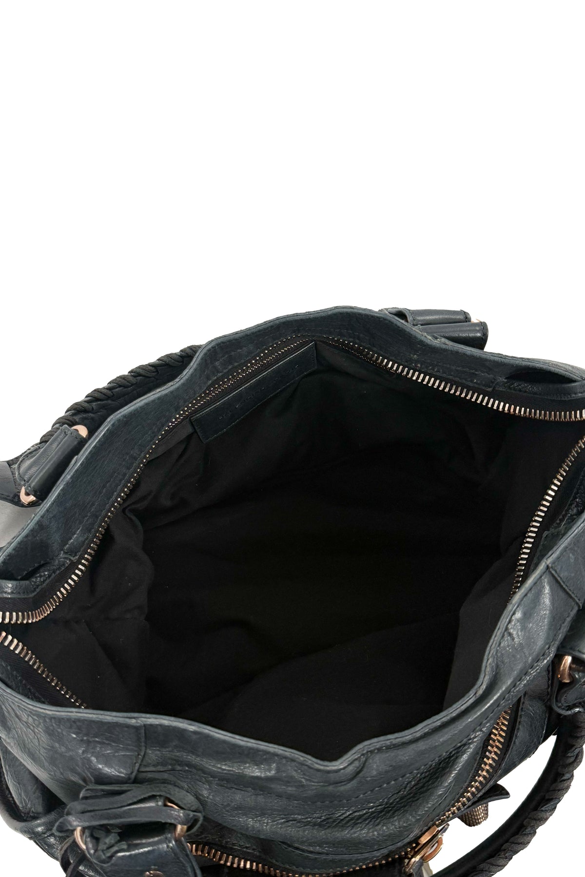2011 Balenciaga Black Medium City Bag Giant 21 Rose Gold Hardware