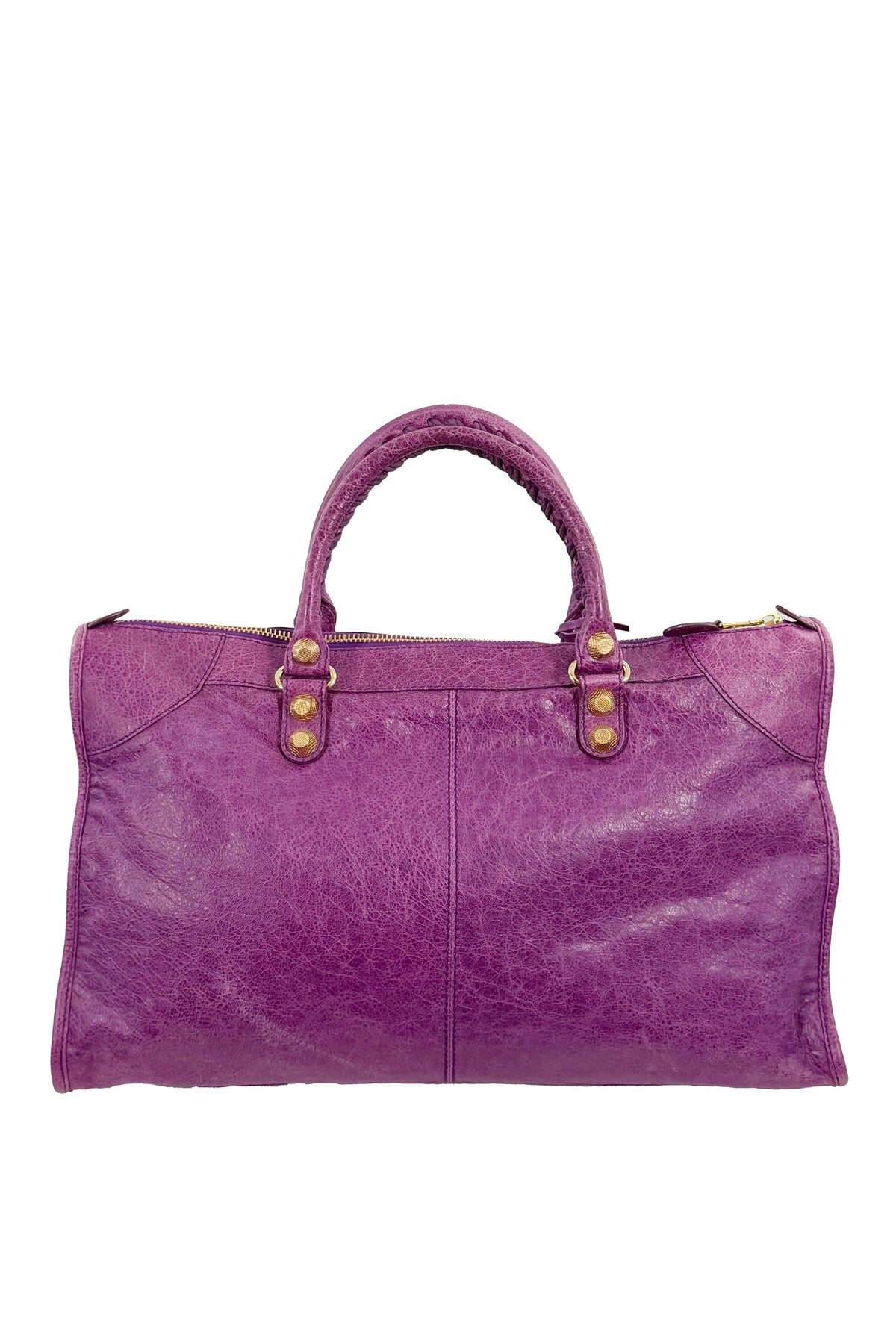 F/W 2013 Balenciaga Purple Ultraviolet Work Tote Giant 12 Gold Hardware