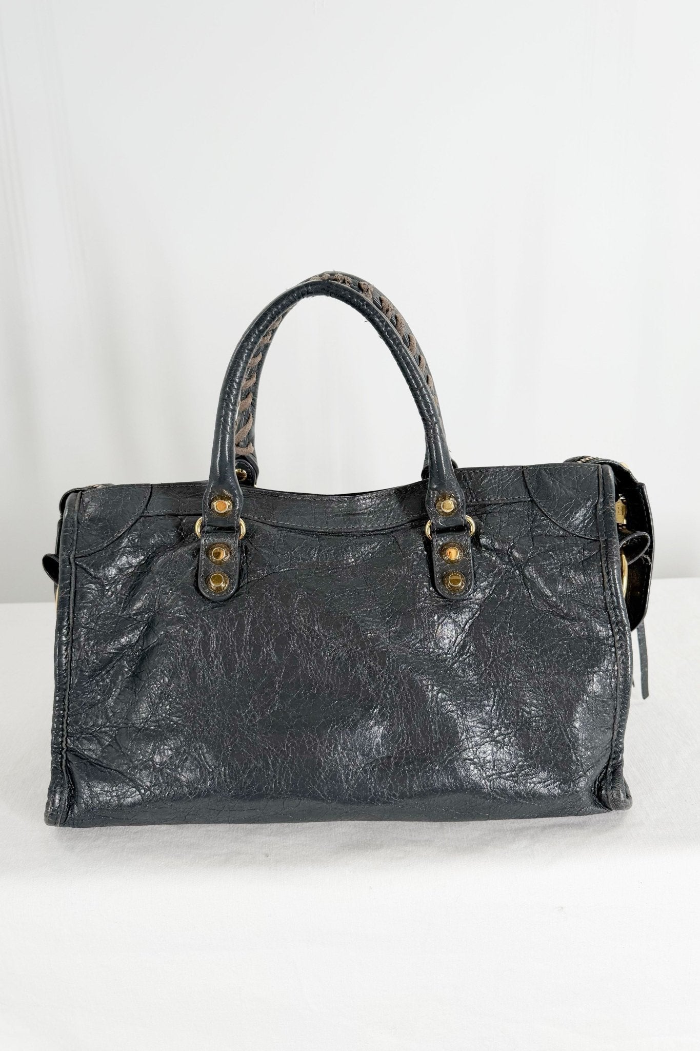 バレンシアガBAG Balenciaga 2015 Small City Bag Grey Giant 12 Hardware – Jade Vintage