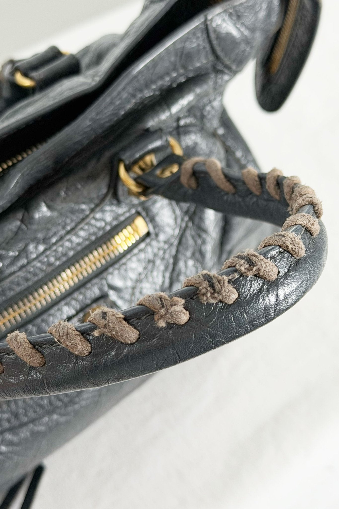 バレンシアガBAG Balenciaga 2015 Small City Bag Grey Giant 12 Hardware – Jade Vintage