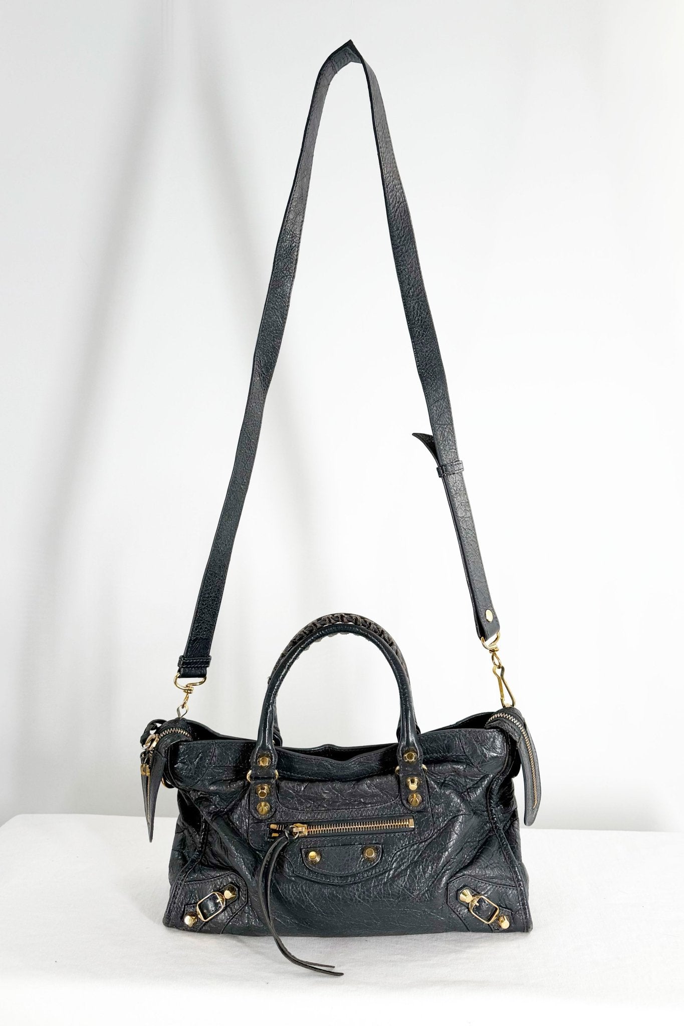 バレンシアガBAG Balenciaga 2015 Small City Bag Grey Giant 12 Hardware – Jade Vintage