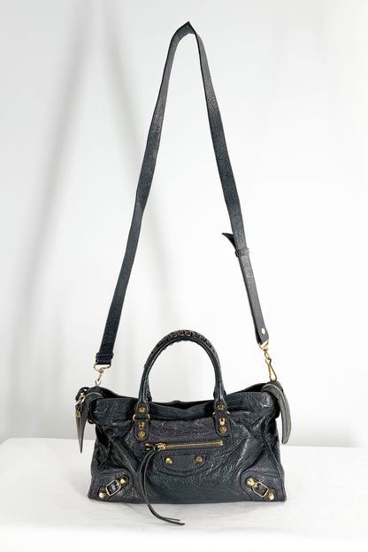 Balenciaga 2015 Small City Bag Grey Giant 12 Hardware - Jade Vintage