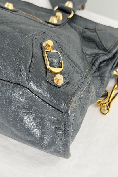 Balenciaga 2015 Small City Bag Grey Giant 12 Hardware - Jade Vintage