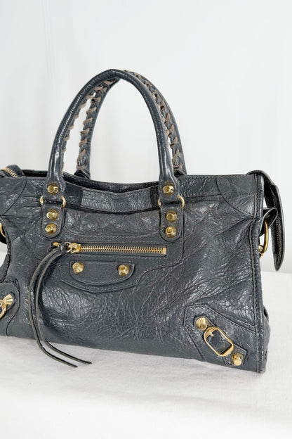 Balenciaga 2015 Small City Bag Grey Giant 12 Hardware - Jade Vintage