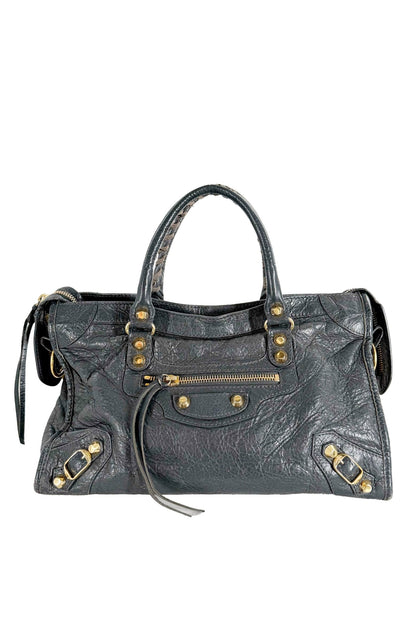 Balenciaga 2015 Small City Bag Grey Giant 12 Hardware - Jade Vintage