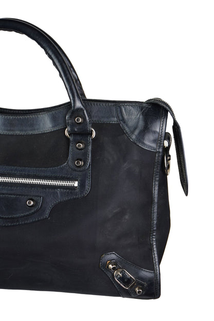 Balenciaga City Bag Black Mesh - Jade Vintage