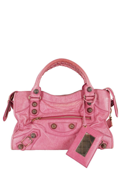 Balenciaga City Bag Framboise Giant 21 Gold - Jade Vintage