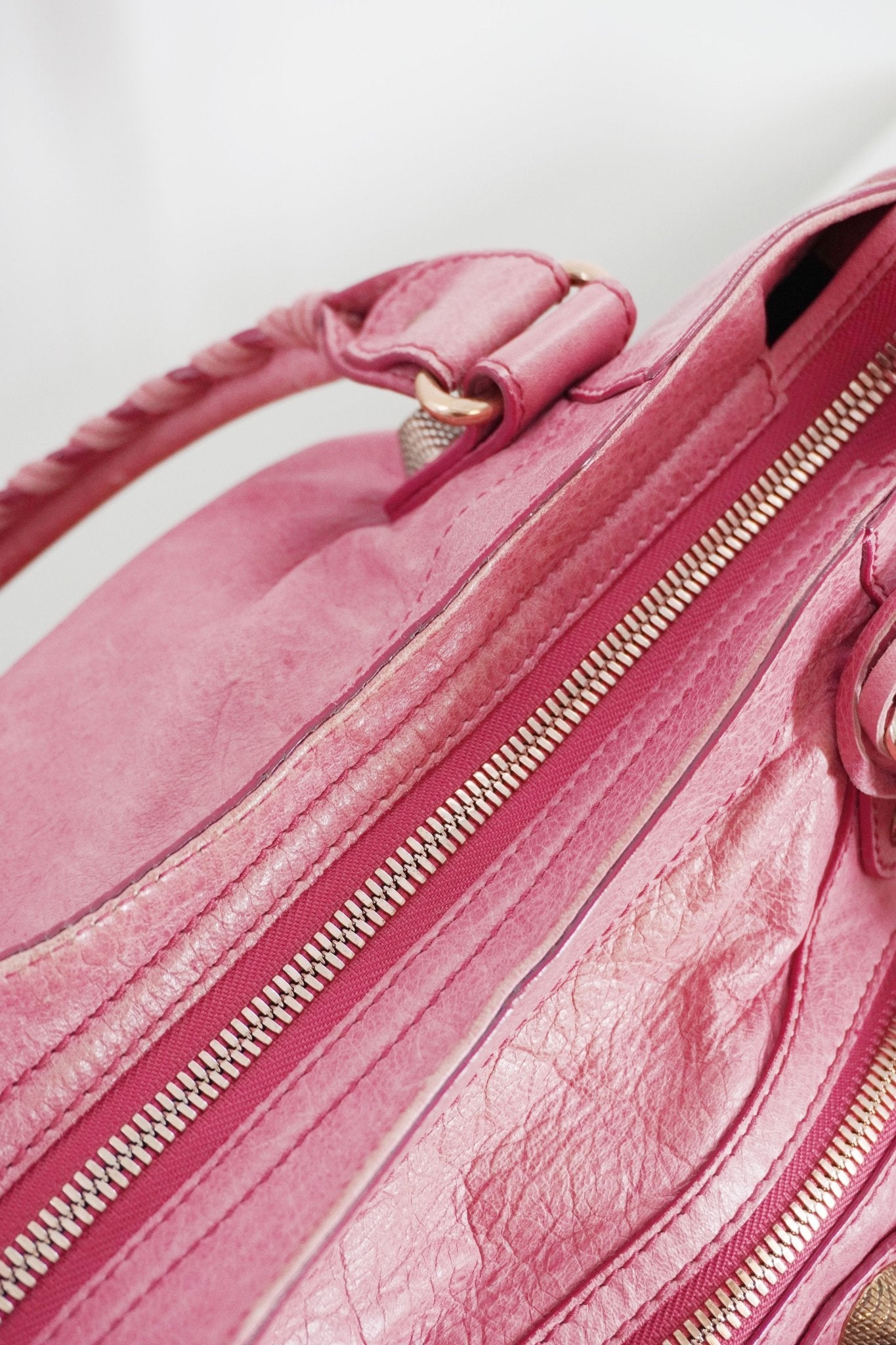 Balenciaga City Bag Framboise Giant 21 Gold - Jade Vintage