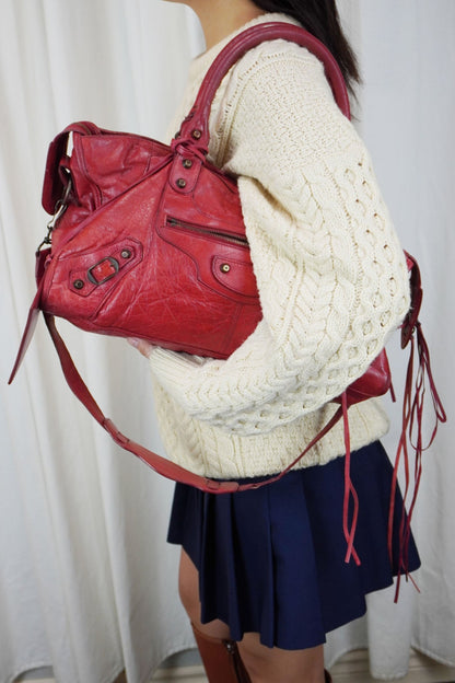 Balenciaga City Bag Red Rouge Vermillon - Jade Vintage