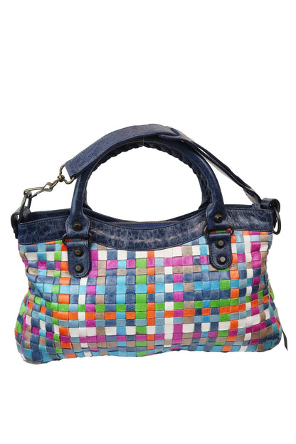 Balenciaga Classic First Bag Lattice Woven Multicolor - Jade Vintage
