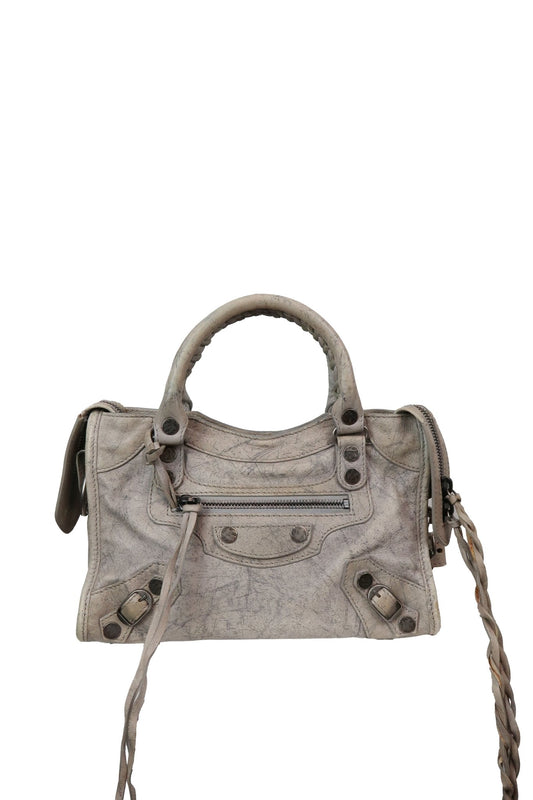 Balenciaga Classic Mini City Bag Gris Poivre - Jade Vintage