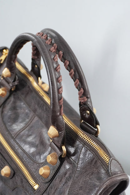 Balenciaga Dark Brown Work Tote Giant 21 Gold Hardware - Jade Vintage