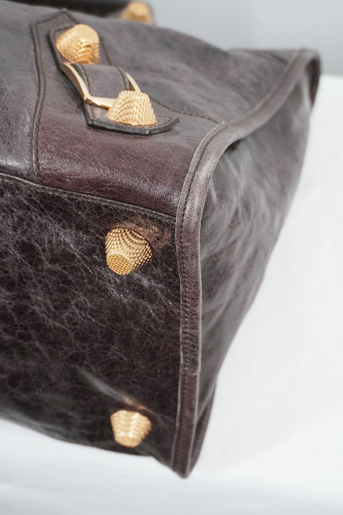 Balenciaga Dark Brown Work Tote Giant 21 Gold Hardware - Jade Vintage