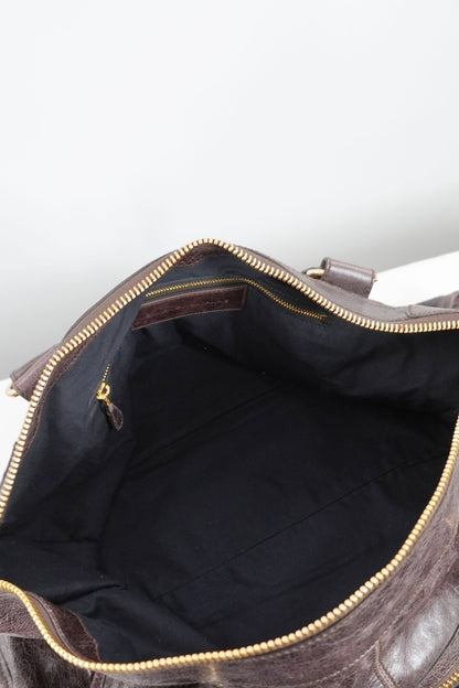 Balenciaga Dark Brown Work Tote Giant 21 Gold Hardware - Jade Vintage