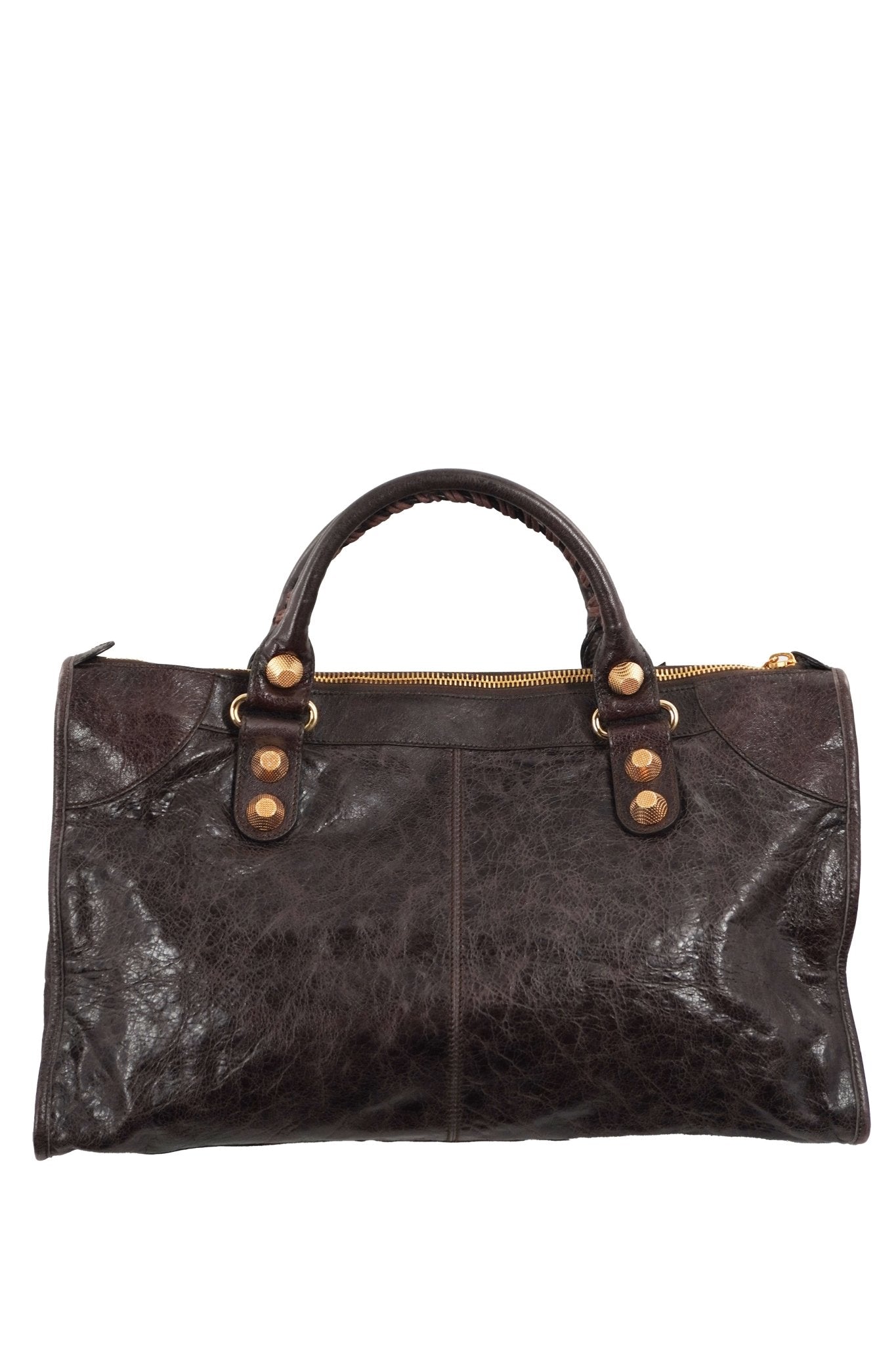 Balenciaga Dark Brown Work Tote Giant 21 Gold Hardware - Jade Vintage