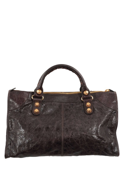 Balenciaga Dark Brown Work Tote Giant 21 Gold Hardware - Jade Vintage