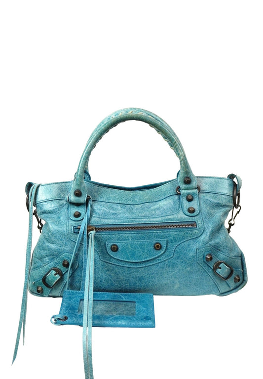 Balenciaga First Bag Blue - Jade Vintage
