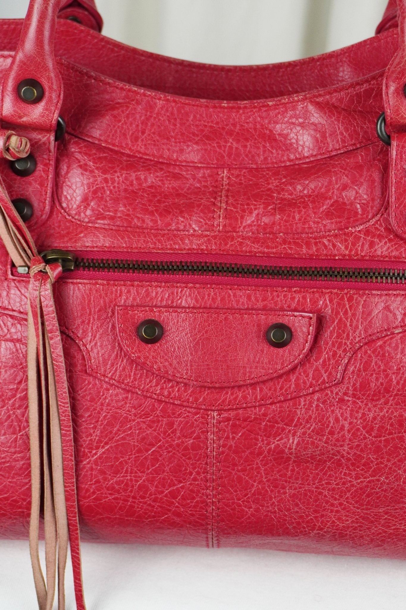 Balenciaga F/W 2012 Part Time Bag Raspberry Red - Jade Vintage