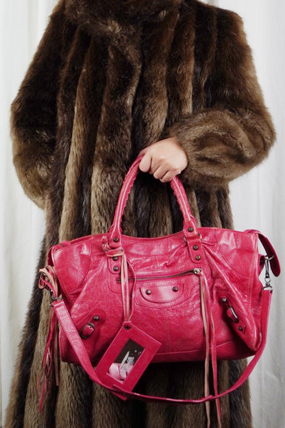 Balenciaga F/W 2012 Part Time Bag Raspberry Red - Jade Vintage