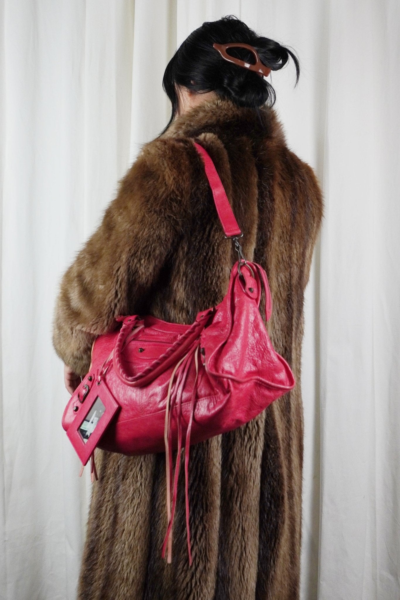 Balenciaga F/W 2012 Part Time Bag Raspberry Red - Jade Vintage