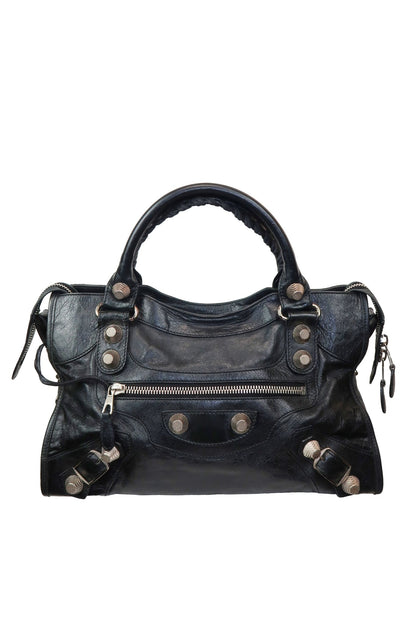 Balenciaga Giant 21 City Black Leather Bag - Jade Vintage