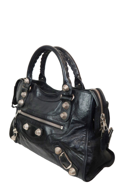 Balenciaga Giant 21 City Black Leather Bag - Jade Vintage