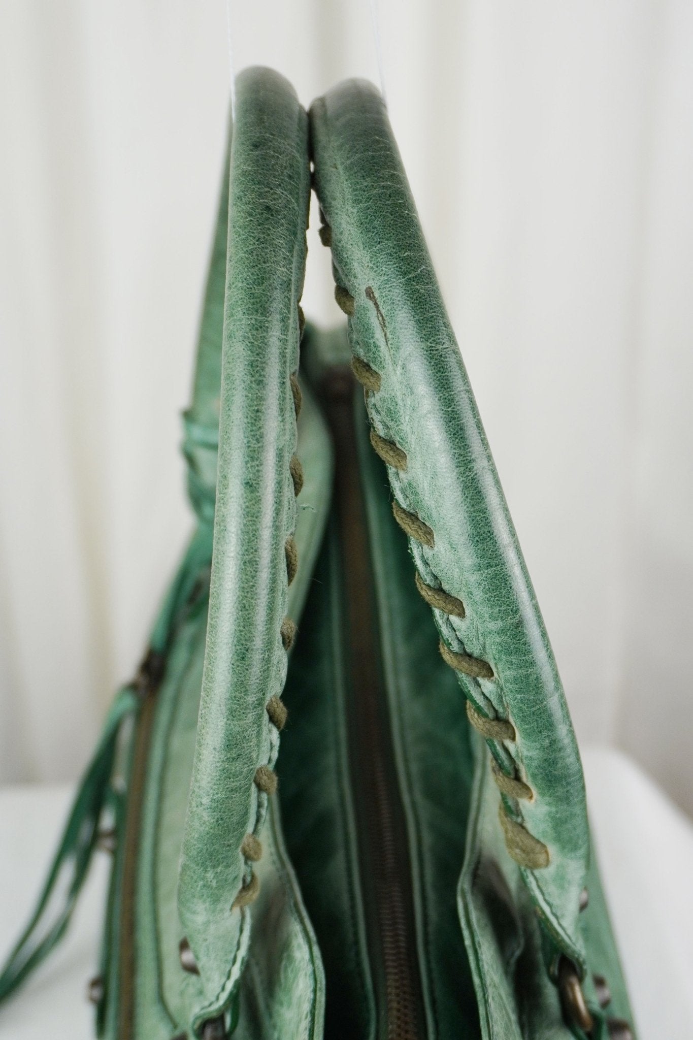 Balenciaga Green Motocross Shoulder Bag - Jade Vintage