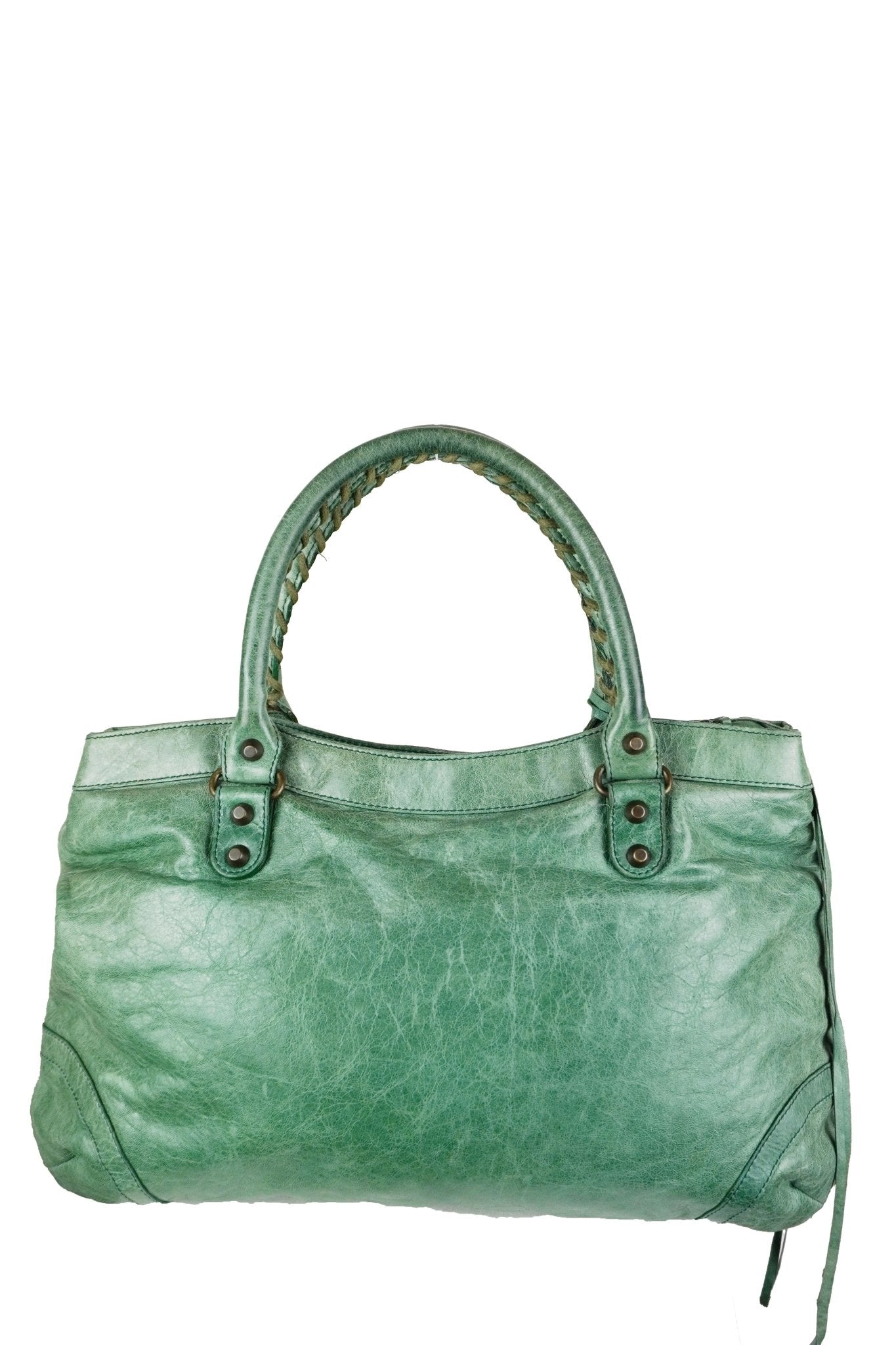 Balenciaga Green Motocross Shoulder Bag - Jade Vintage