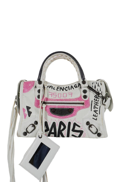 Balenciaga Mini Graffiti City Bag - Jade Vintage