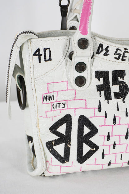Balenciaga Mini Graffiti City Bag - Jade Vintage
