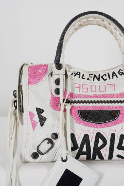 Balenciaga Mini Graffiti City Bag - Jade Vintage