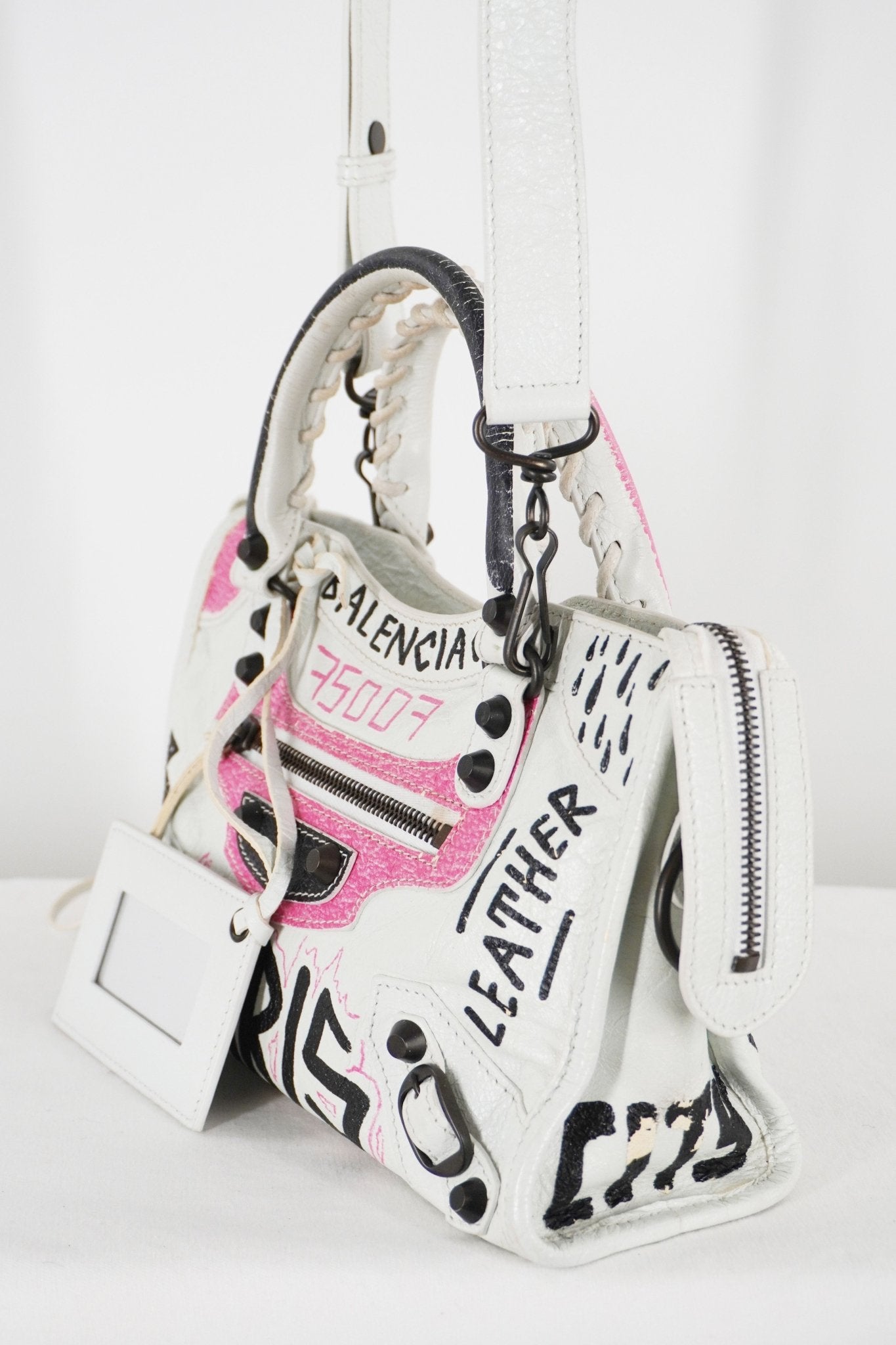 Balenciaga Mini Graffiti City Bag - Jade Vintage