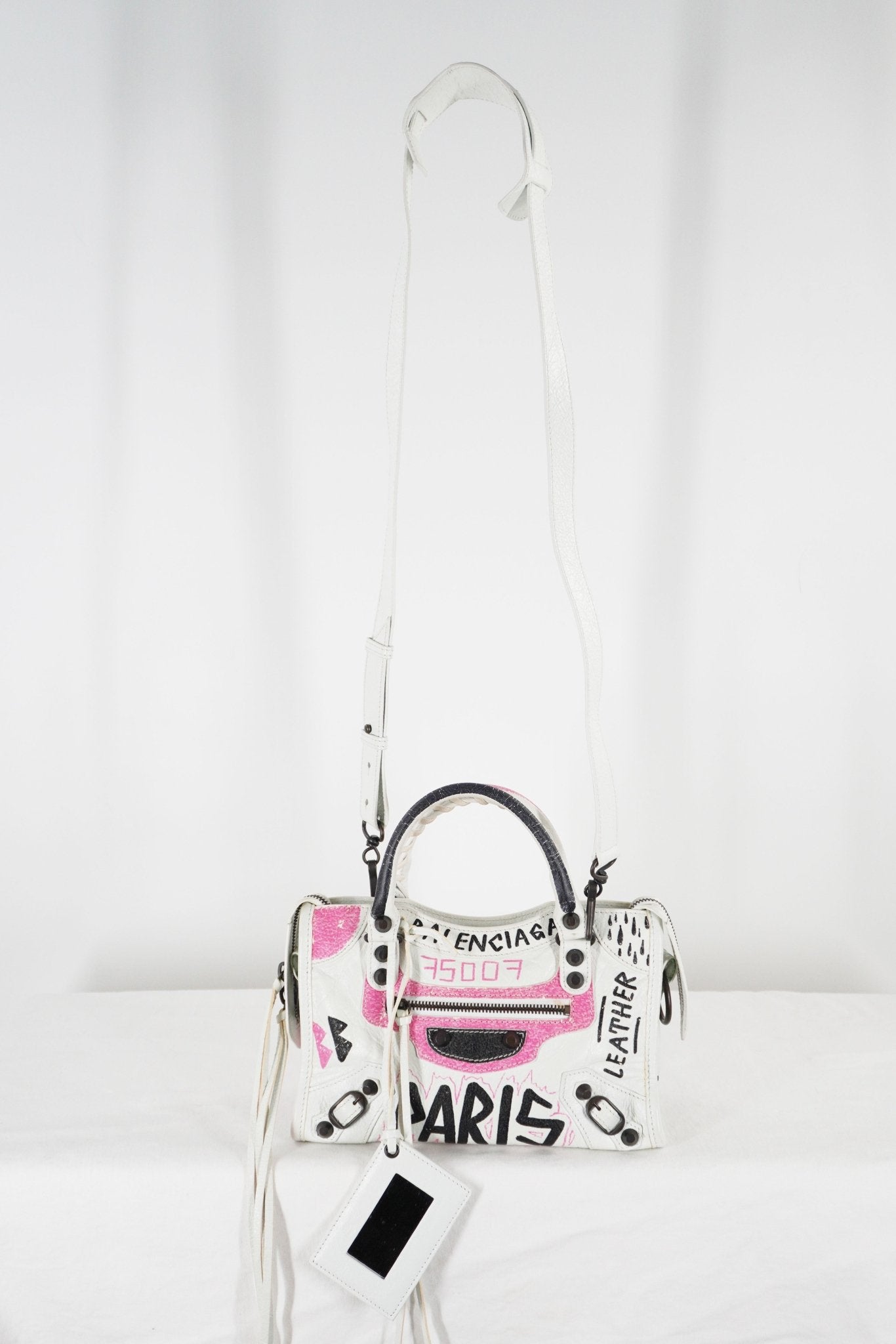 Balenciaga Mini Graffiti City Bag - Jade Vintage
