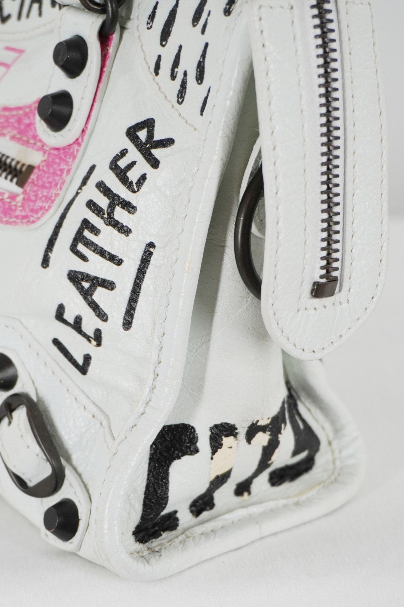 Balenciaga Mini Graffiti City Bag - Jade Vintage