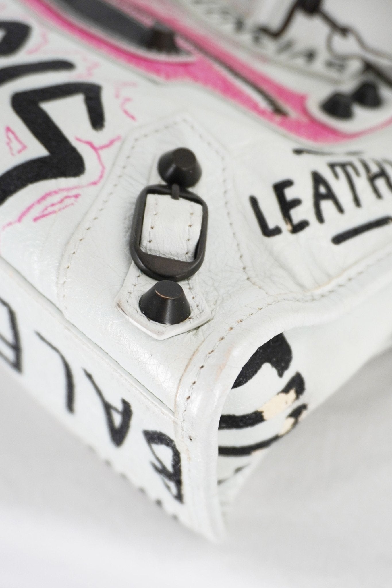 Balenciaga Mini Graffiti City Bag - Jade Vintage