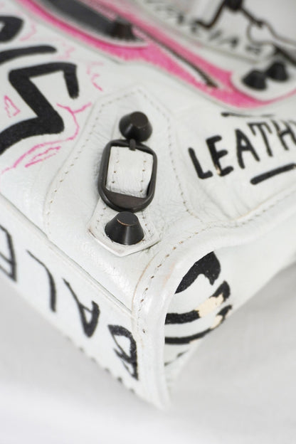 Balenciaga Mini Graffiti City Bag - Jade Vintage