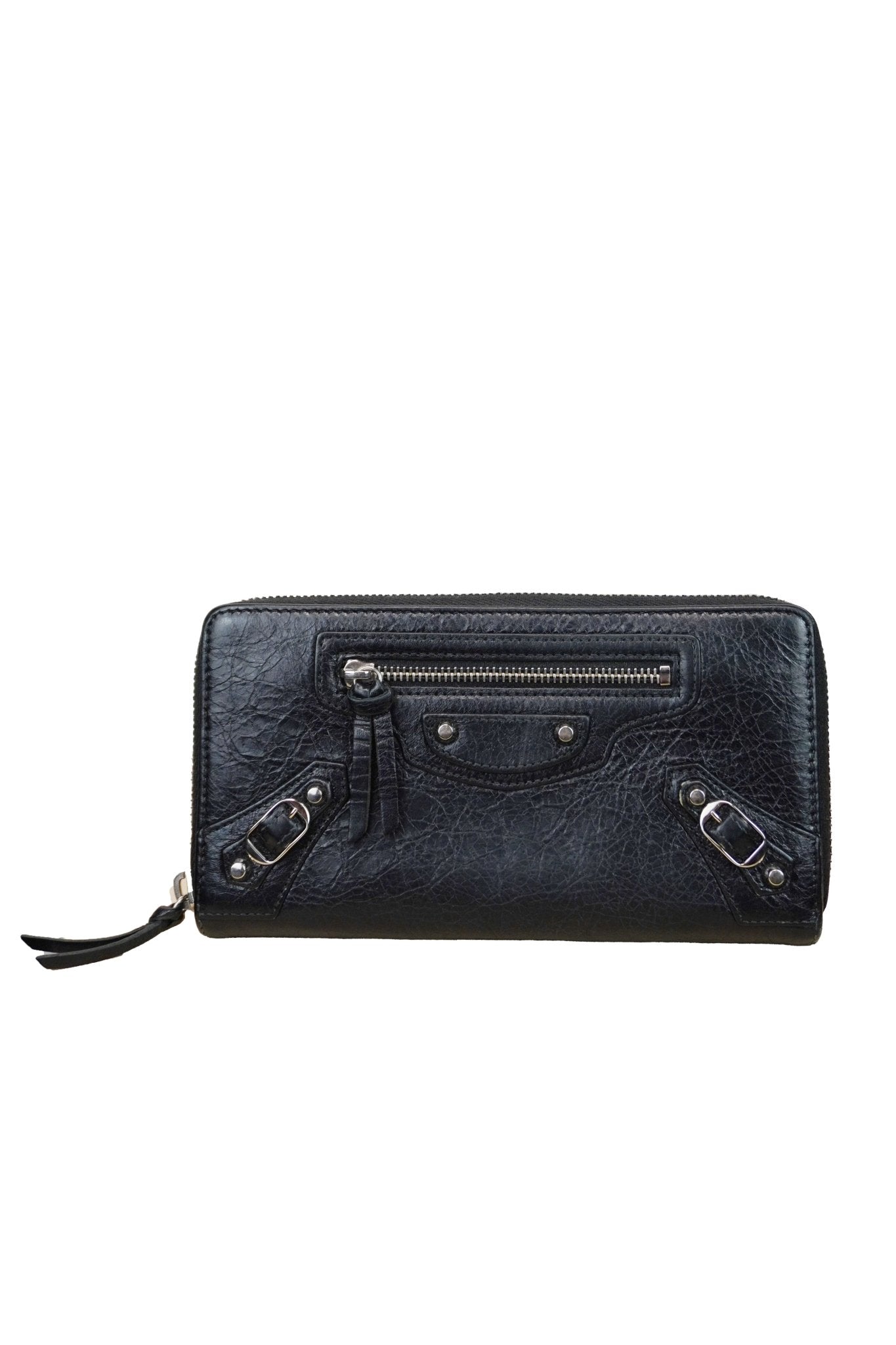 Balenciaga Motocross Classic Continental Wallet - Jade Vintage