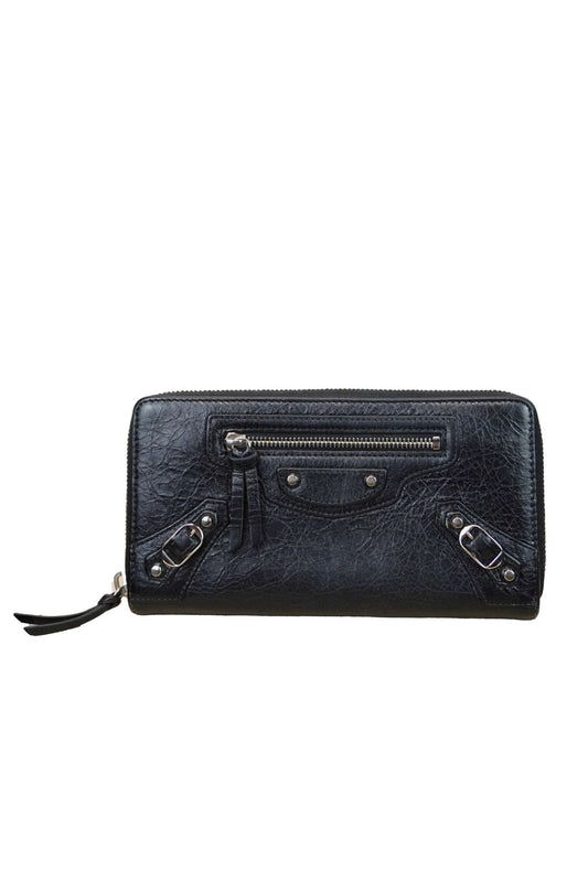 Balenciaga Motocross Classic Continental Wallet - Jade Vintage