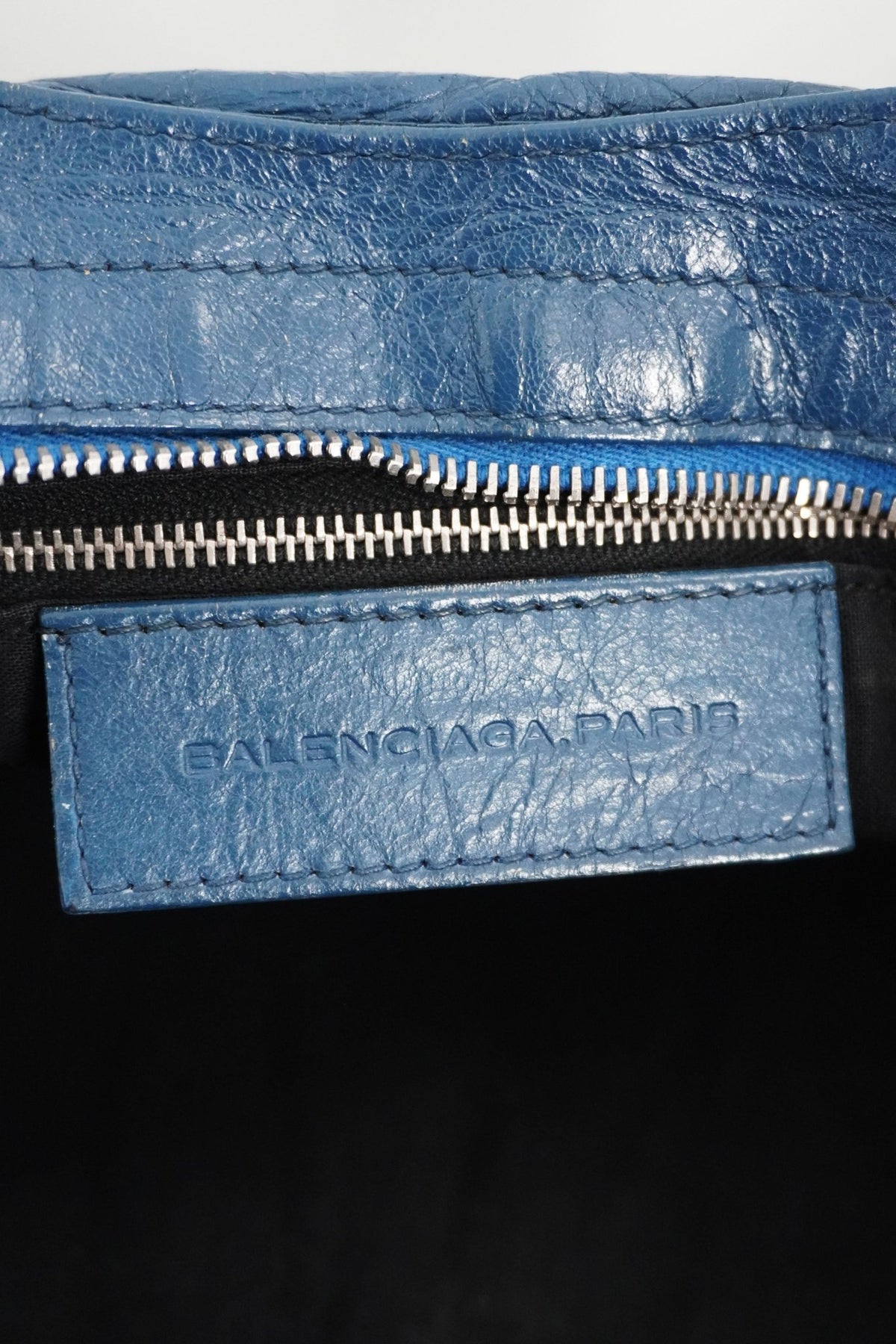 Balenciaga Navy Part Time Bag Giant 12 Silver Hardware - Jade Vintage